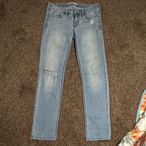 Hollister Faded Blue Skinny Jeans size 5S(waist 27", length 30")